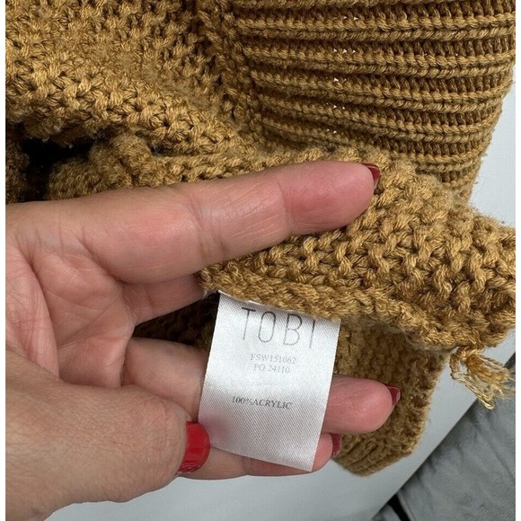 Tobi Woman’s Open Front Cardigan Brown‎ Size M - Picture 5 of 6